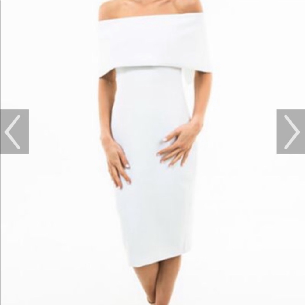 White OTS Karlie Dress